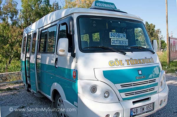 A dolmus or public mini-bus waiting for passengers