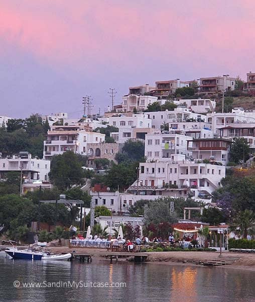 The village of Golturkbuku in Bodrum at sunset