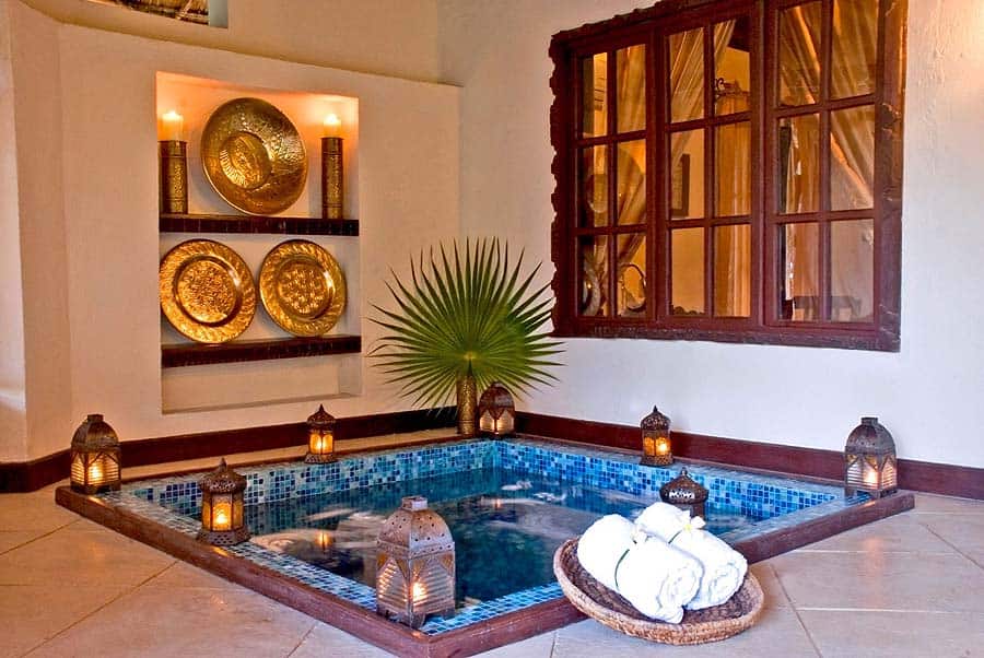 Each villa has a lovely little private Jacuzzi-pool on its deck - photo The Palms