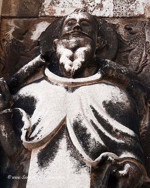 A stone relief on a palace wall