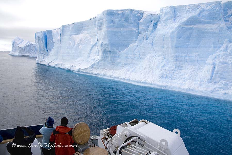Antarctica blue icebergs