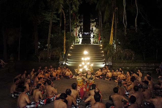 The trance-like Kecack fire dance