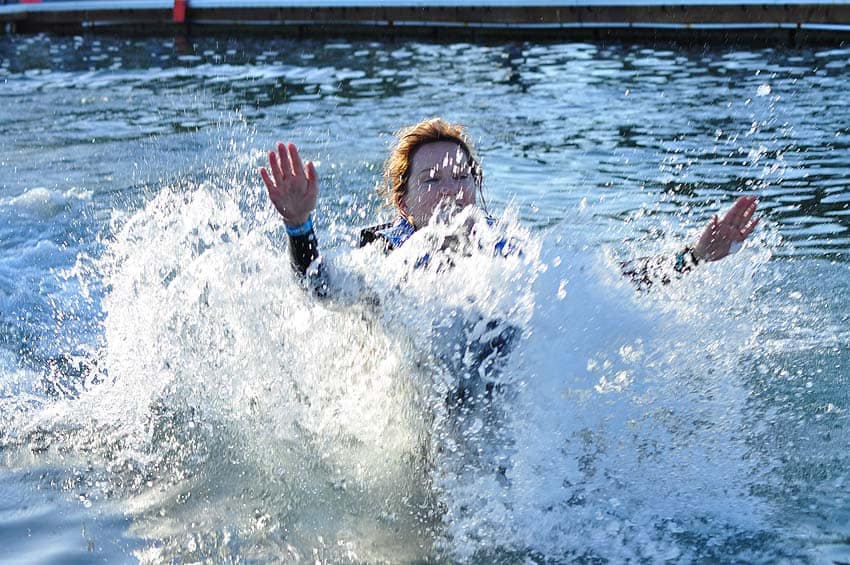 Janice splashing down