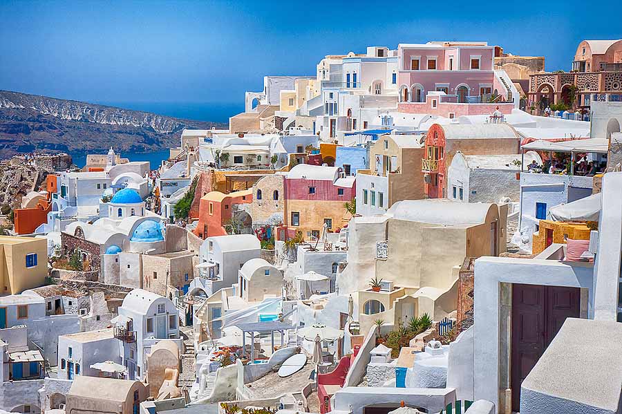 top yachting destinations - Santorini