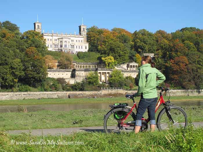 Dresden attractions - bicycling Elbe River