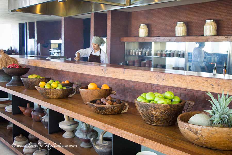 Kitchen view at Uluwatu at breakfast - photo Janice Mucalov