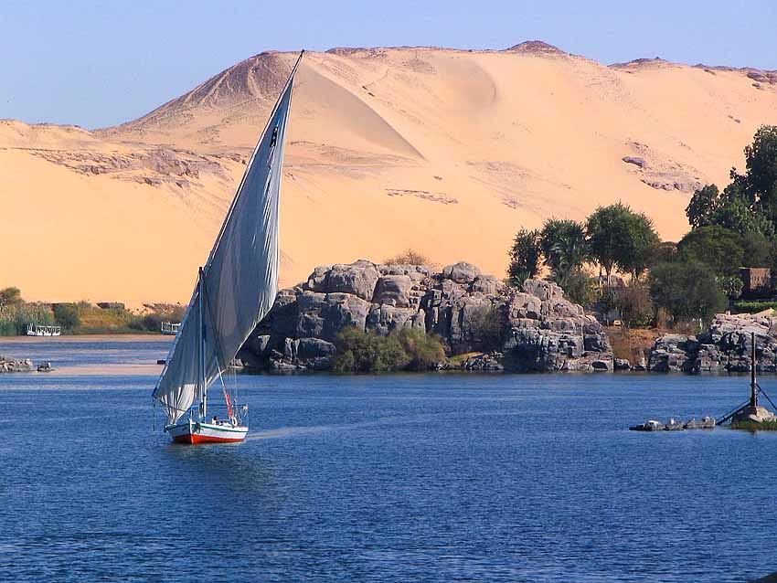 egyptian feluccas