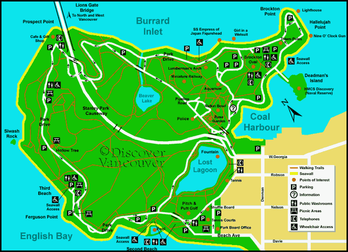 stanley park bike trails map