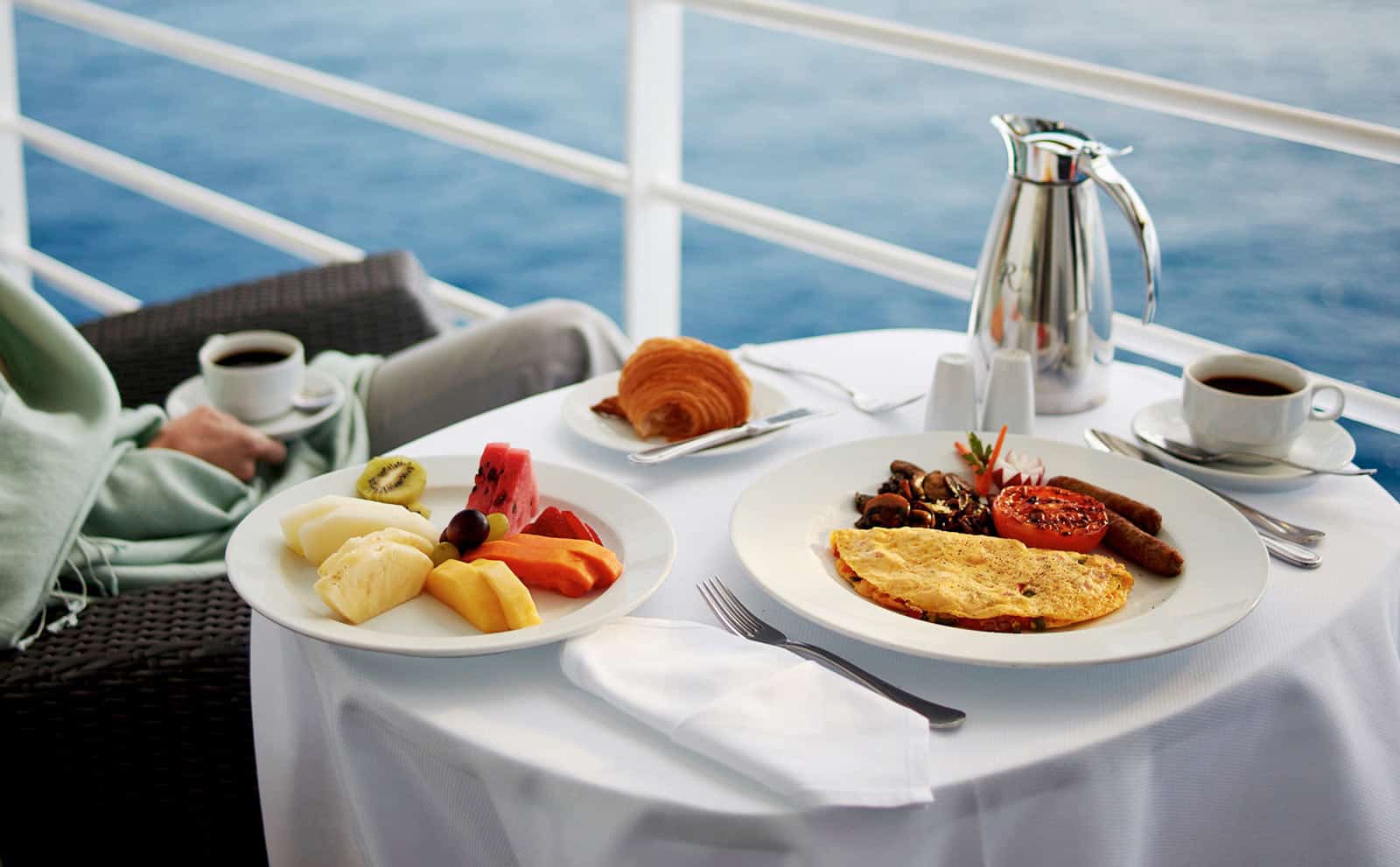 Room service breakfast with Oceania Cruises