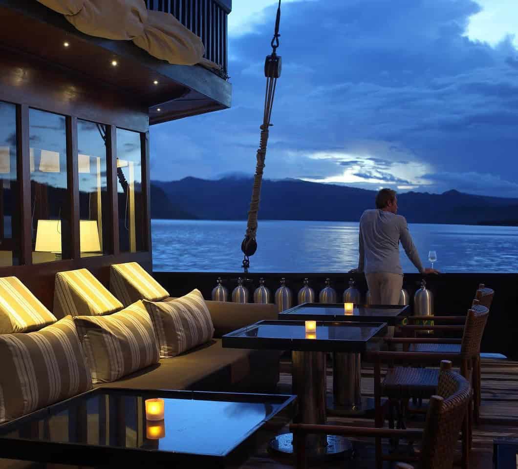 Dusk aboard the Alila Purnama