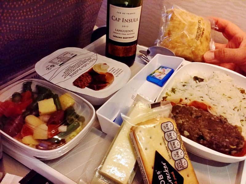 Emirates Economy Class food