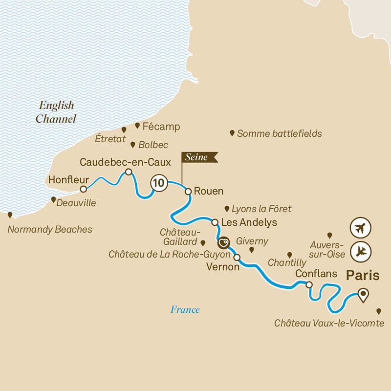 Map Normandy And The Gems Of The Seine 