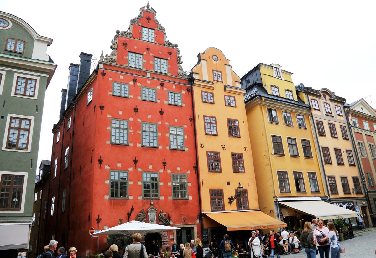 Colorful merchant houses on Stortorget