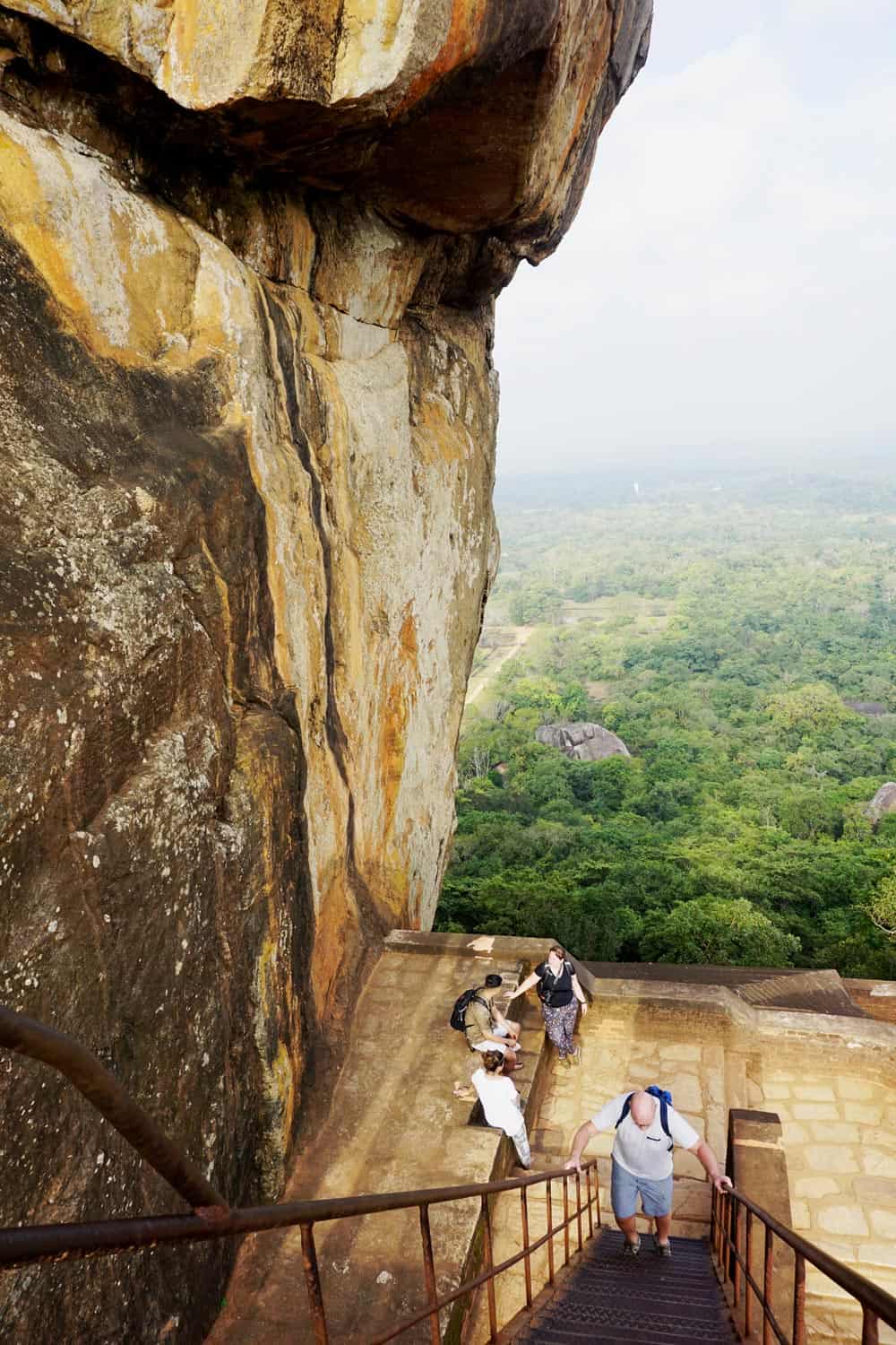 Vertical golden cliff of Sigiriya Rock