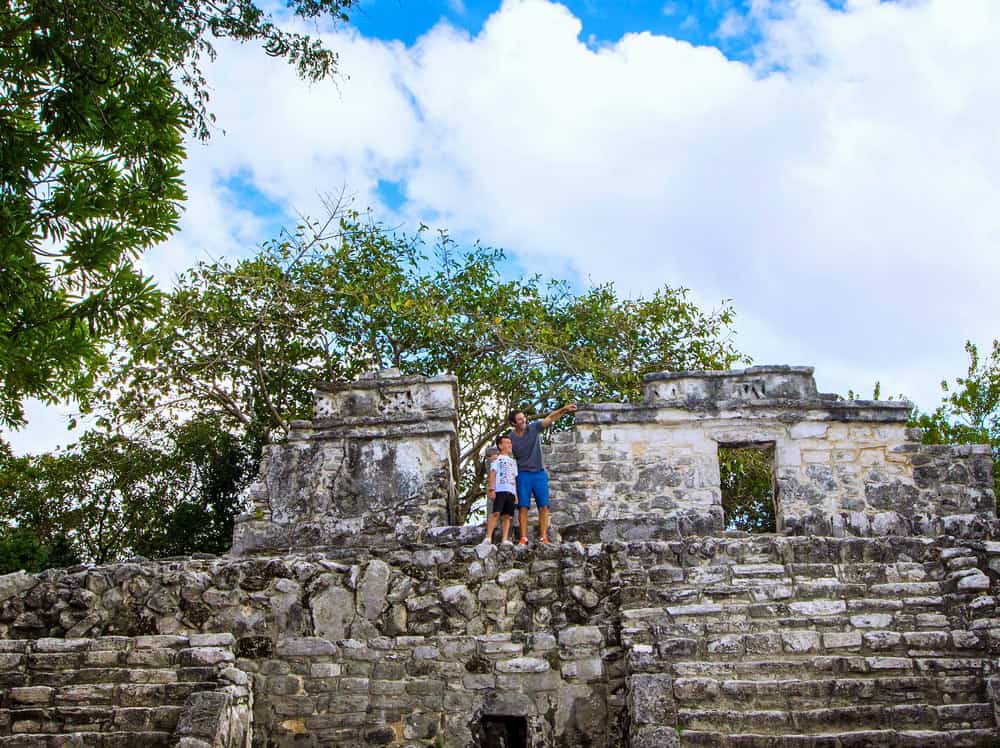 Pole Mayan ruins at Xcaret