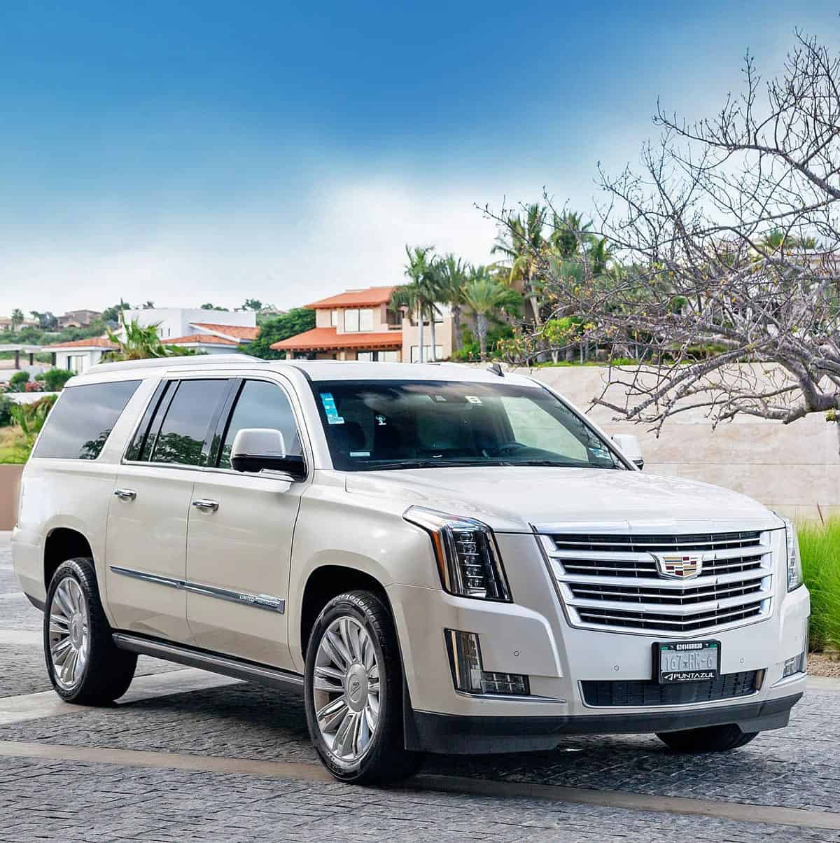 White Cabo Transfers' vehicle