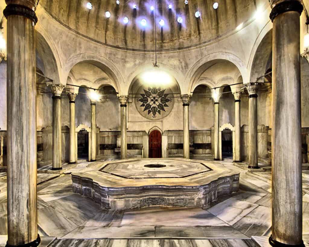 Painting of Cagaloglu Hamam in Istanbul