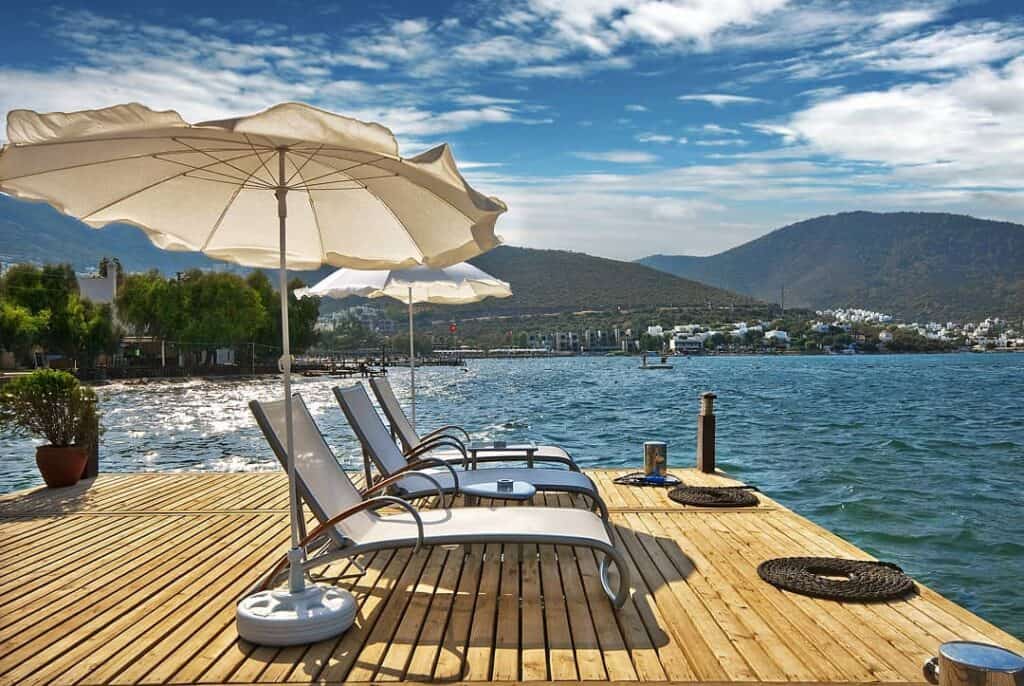 A luxury hotel in Bodrum, Casa Dell'Arte boasts a lovely seaside location
