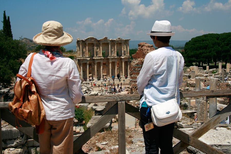 Gazing at the Library of Celsus, Ephesus