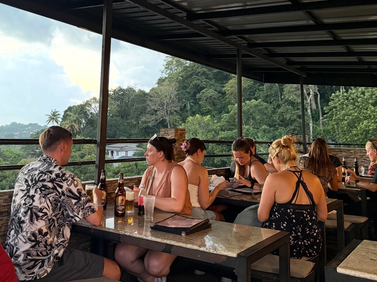 Dinner with a jungle view at a fave Kandy hangout