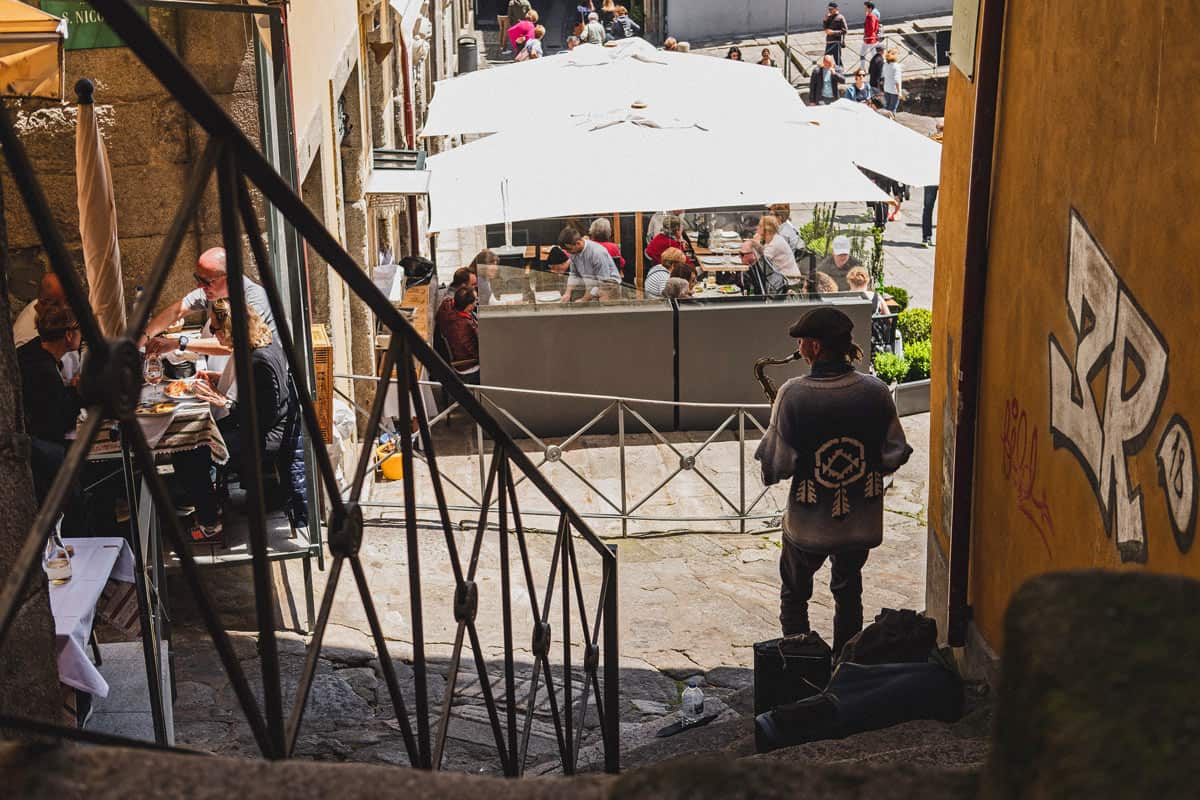 The Cais da Ribeira by the Douro River is fun for people-watching, strolling and eating.