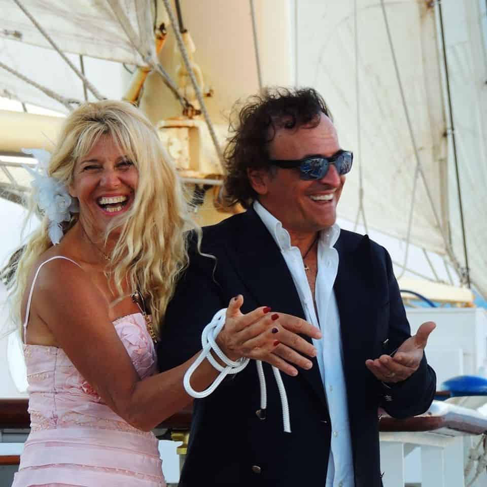 Actress Maria Teresa Ruta "ties the knot" with her husband on the Star Flyer.