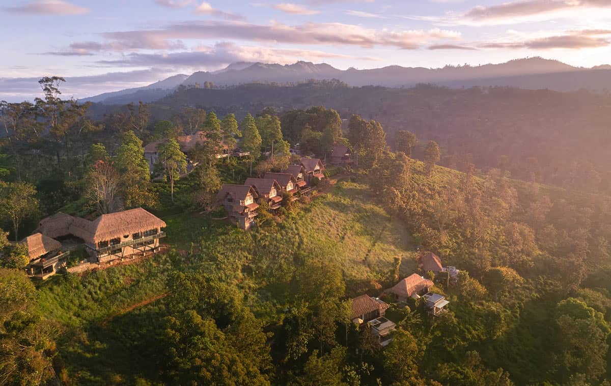 98 Acres Resort & Spa, surrounded by lush tea-covered hills in Ella, Sri Lanka