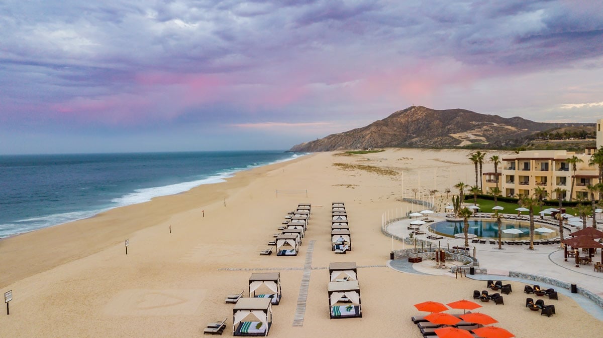 The Pueblo Bonito Pacific hugs a virtually private stretch of beach.