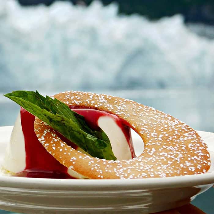 Dessert with a glacier view