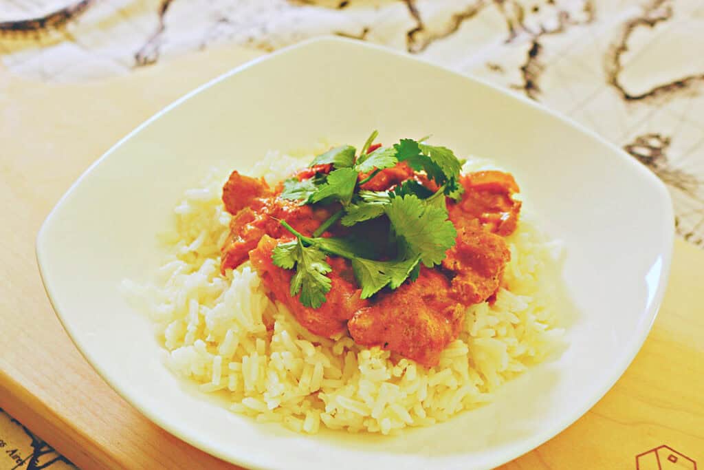 Chicken tikka masala is one of the most popular Indian dishes.