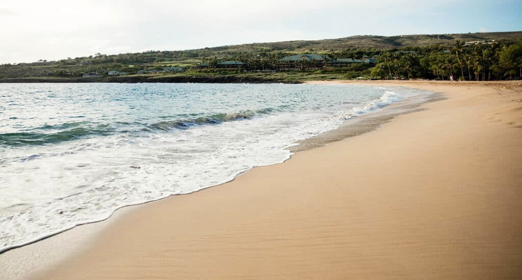 Chilling on Hulopoe Beach is one of the best things to do on Lanai.