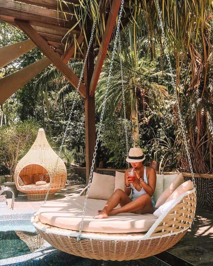 Lounging with a cool one at Makanda by the Sea