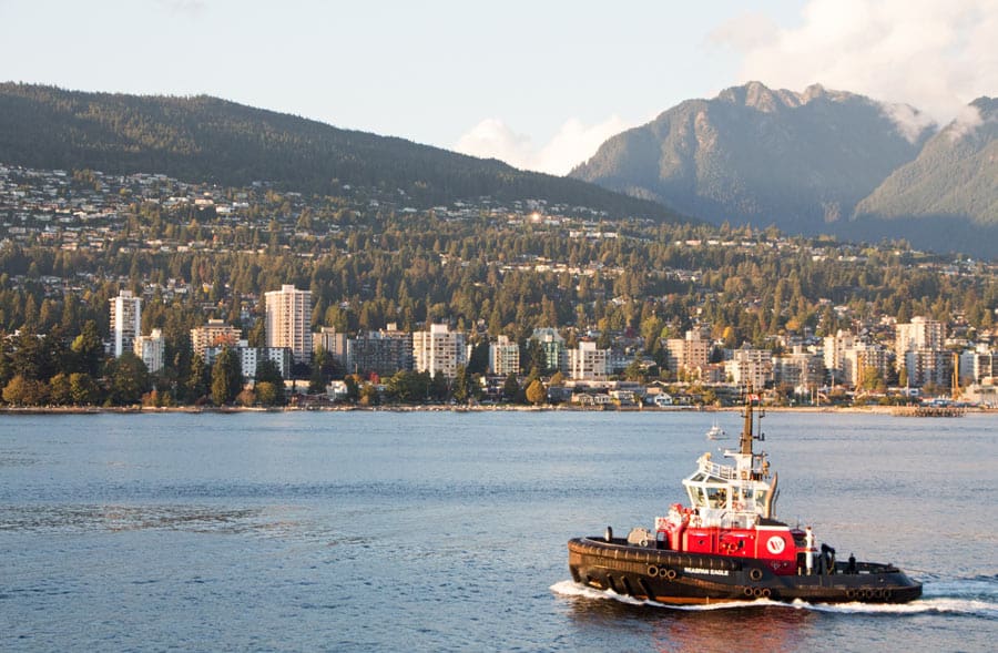 In posh West Vancouver, condos crowd the waterfront, while homes climb up the forested mountain