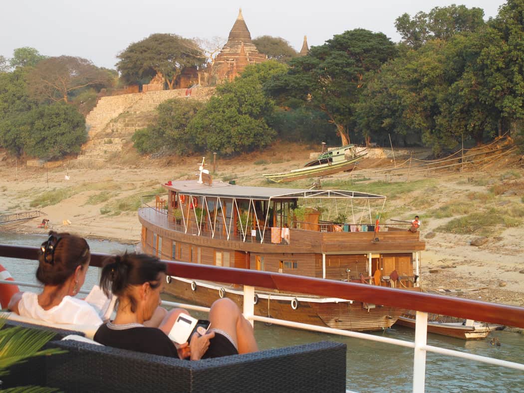 Cruising into Bagan