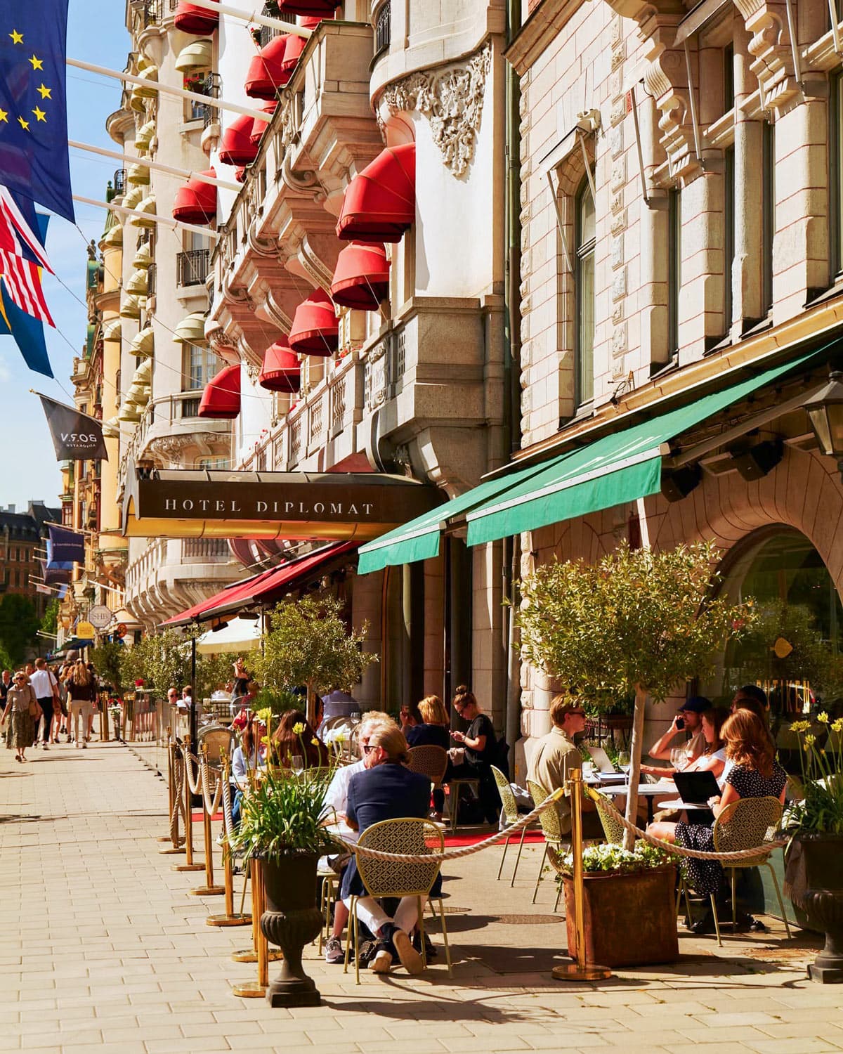 Sunny afternoons on the Diplomat's terrace are made for lingering over lunch, a glass of wine and waterfront views.