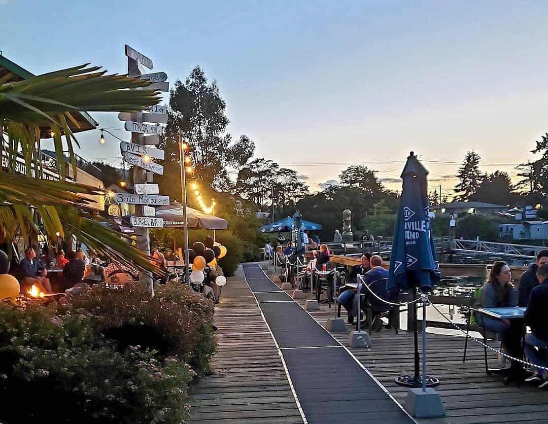 The Oystercatcher restaurant in Salt Spring Island has a great waterfront deck.