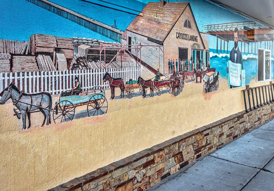 The Cayucos murals display everything from Wild West scenes to waterscapes.