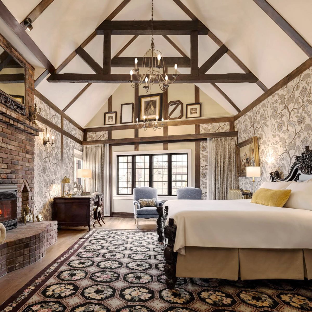 Rosemead House pairs Tudor elegance with romantic rooms and richly atmospheric interiors.