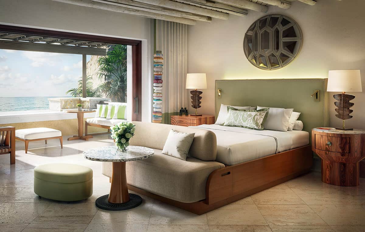 Newly refresh guest suite at Waldorf Astoria Los Cabos