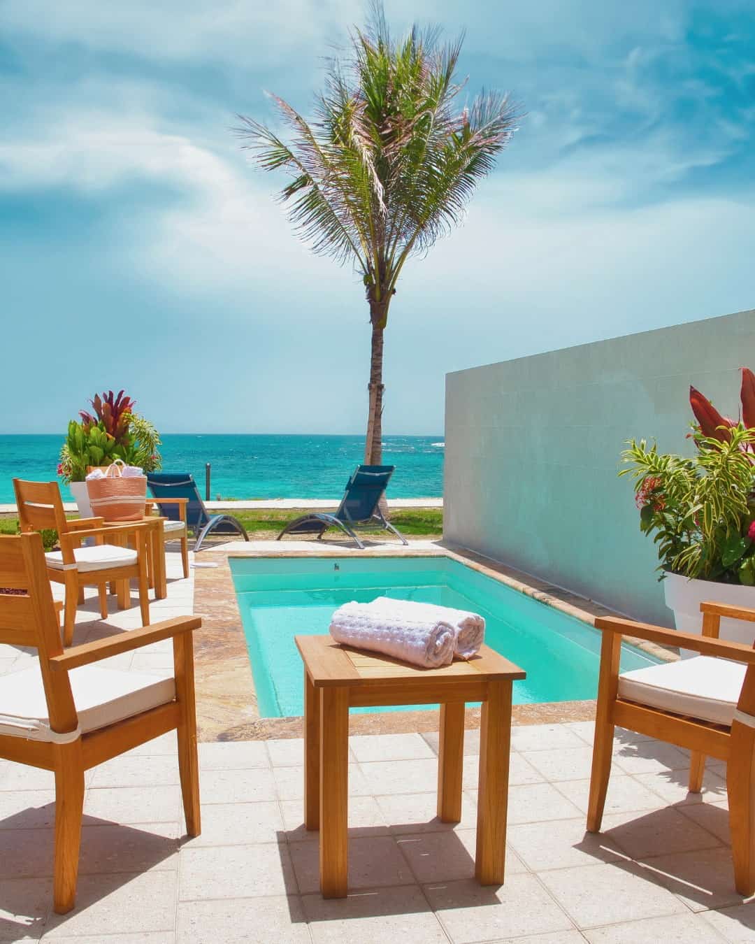 Room with a private pool at JW Marriott Resort & Spa on St. Maarten