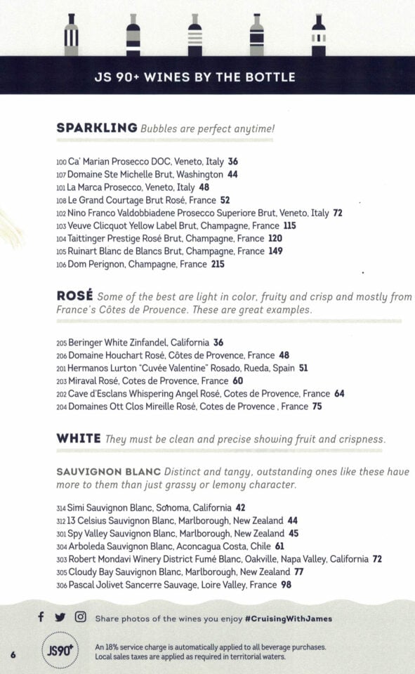 Holland America Wine Packages, Wine List + Prices Sand In My Suitcase