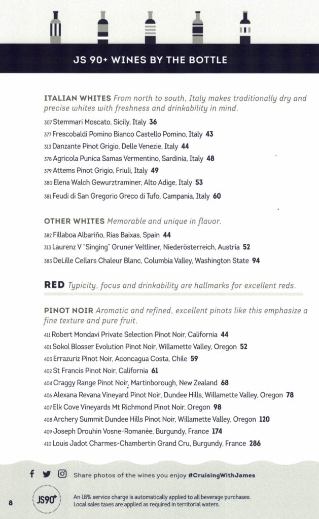 Holland America Wine Packages, Wine List + Prices Sand In My Suitcase