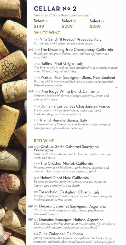 Holland America Wine Packages, Wine List + Prices Sand In My Suitcase