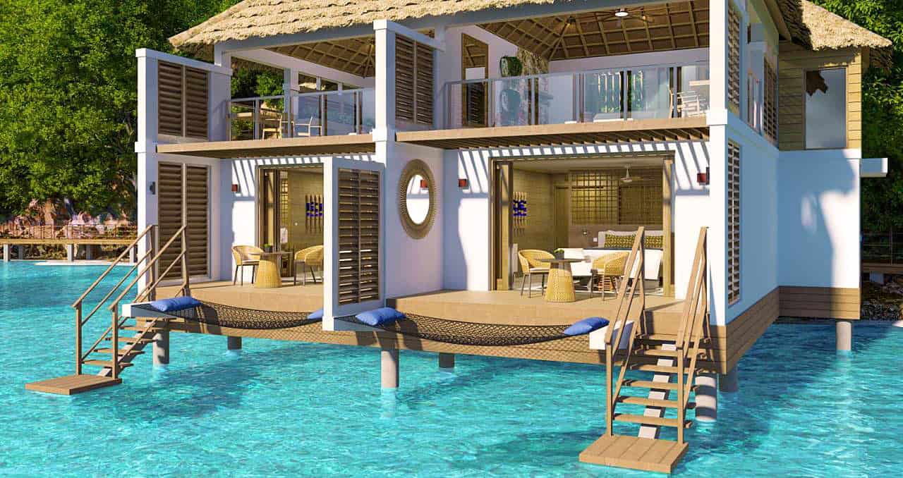 Two-story Vincy Overwater Villas at Sandals Saint Vincent