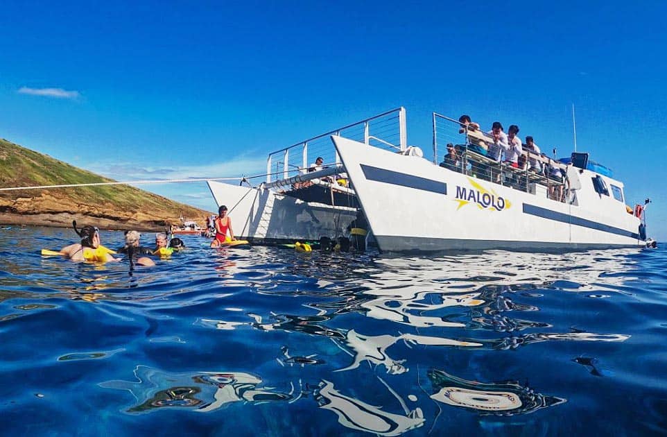 Malolo snorkeling boat in Maui