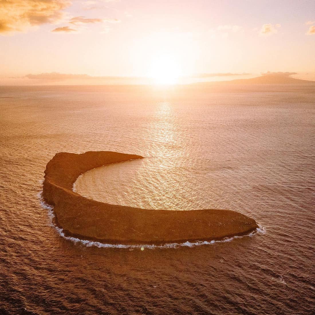 Molokini Crater in Maui at sunrise