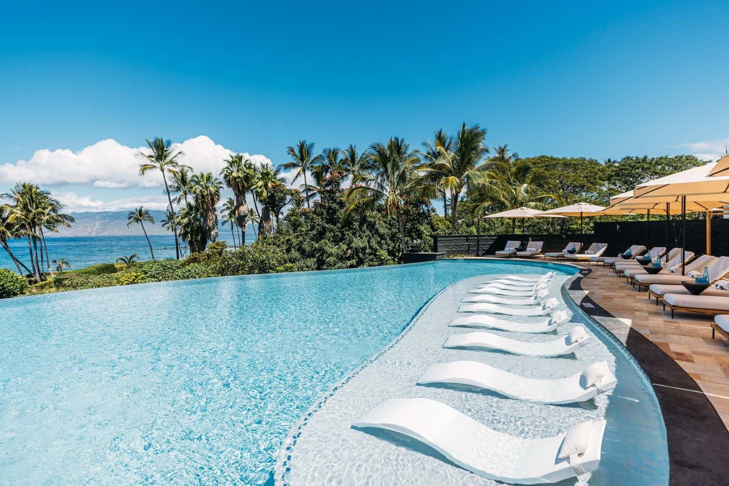 The new adults-only Olakino pool at Wailea Beach Resort, Maui
