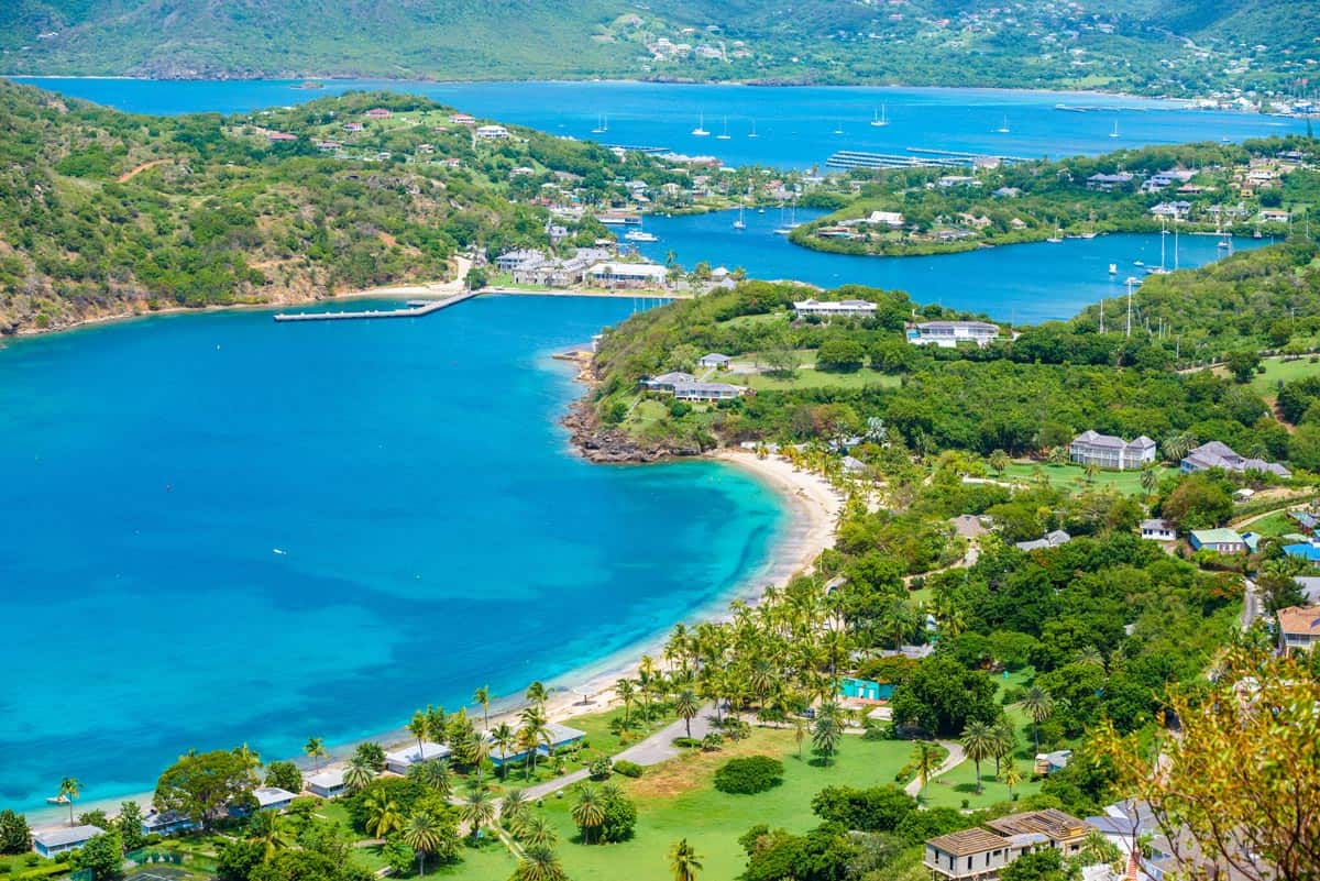 Aerial view of Antigua