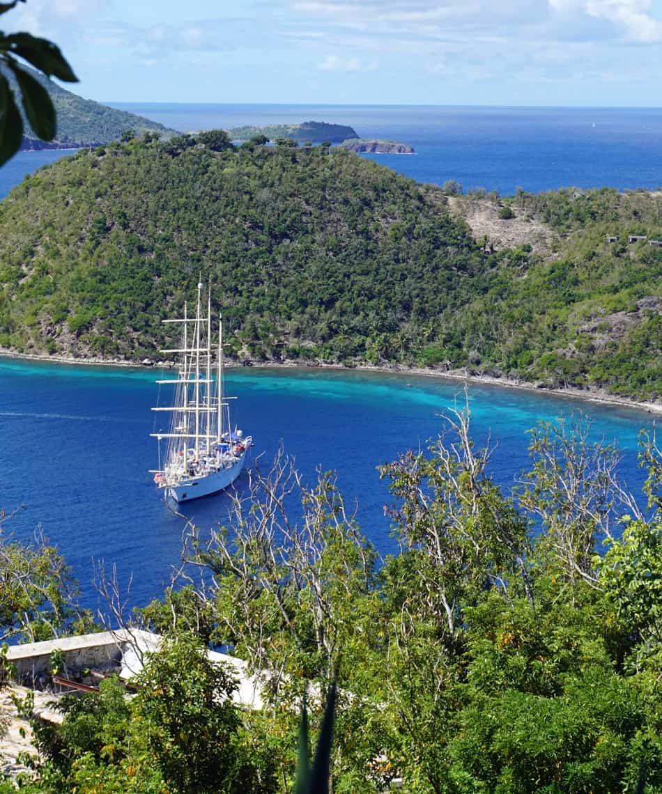 Star Clippers cruise ship anchored off Terre-de-Haut