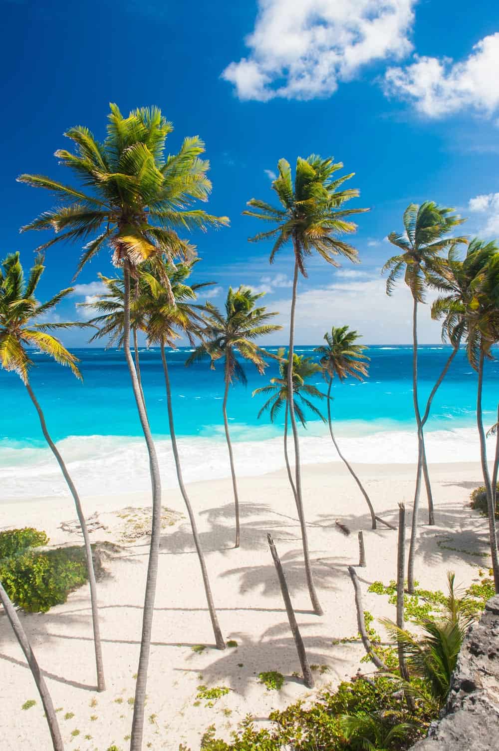 White sand beach at Bottom Bay, Barbados